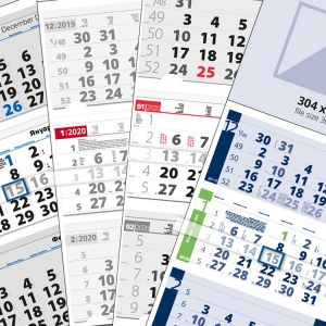календари 4 секции календари с 3 тела